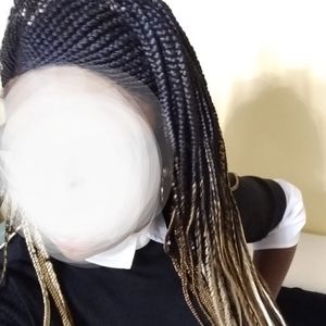 Tri Color Cornrow Wig Size - Small